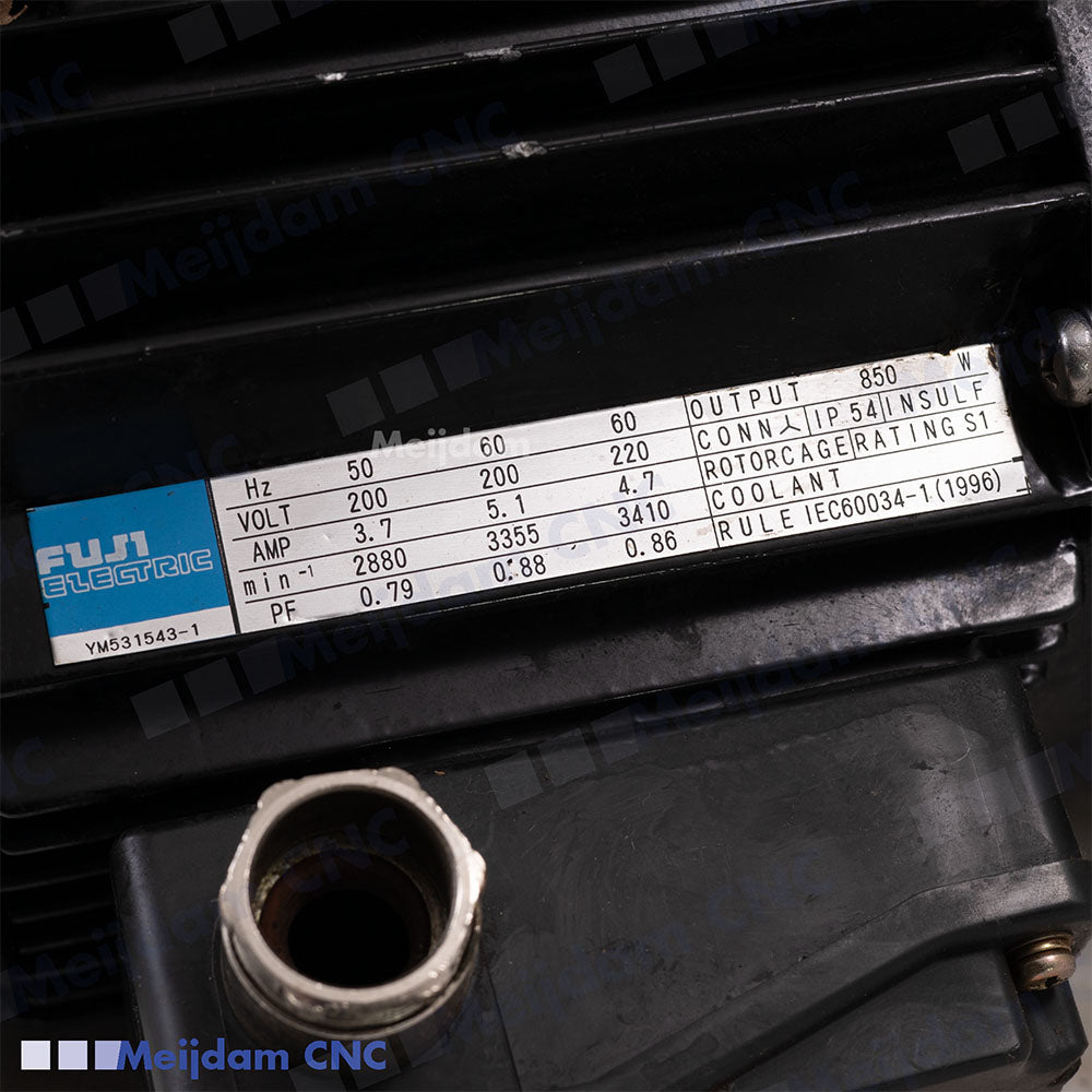 Fuji Electric YM531543-1 Coolant Pump 850W 200V 3-Phase