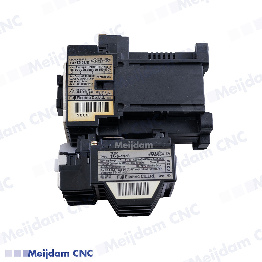 Fuji SC-05-G DC24V Contactor with TR-5-1N-3 Thermal Overlay Relay