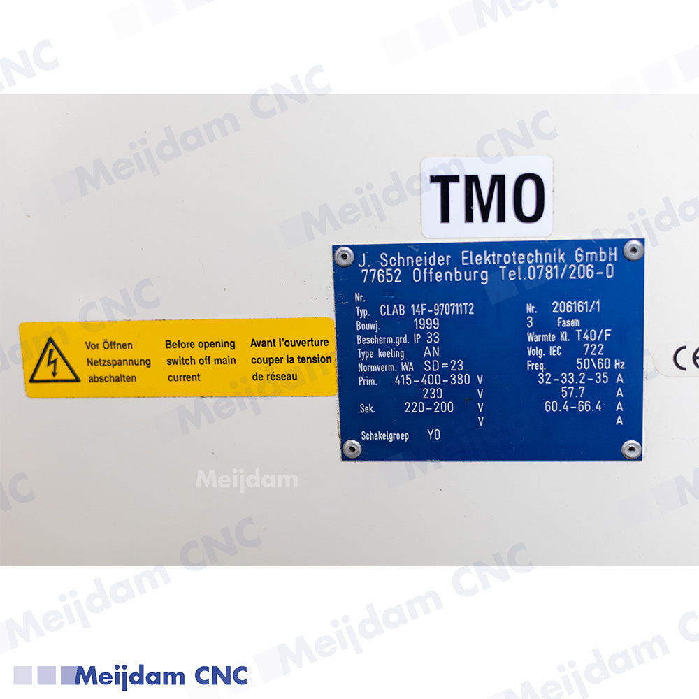 Transformer 23kVA | J. Schneider CLAS 14F-970711T1 Three-Phase Isolation Transformer (415/400/380V → 220/200V)