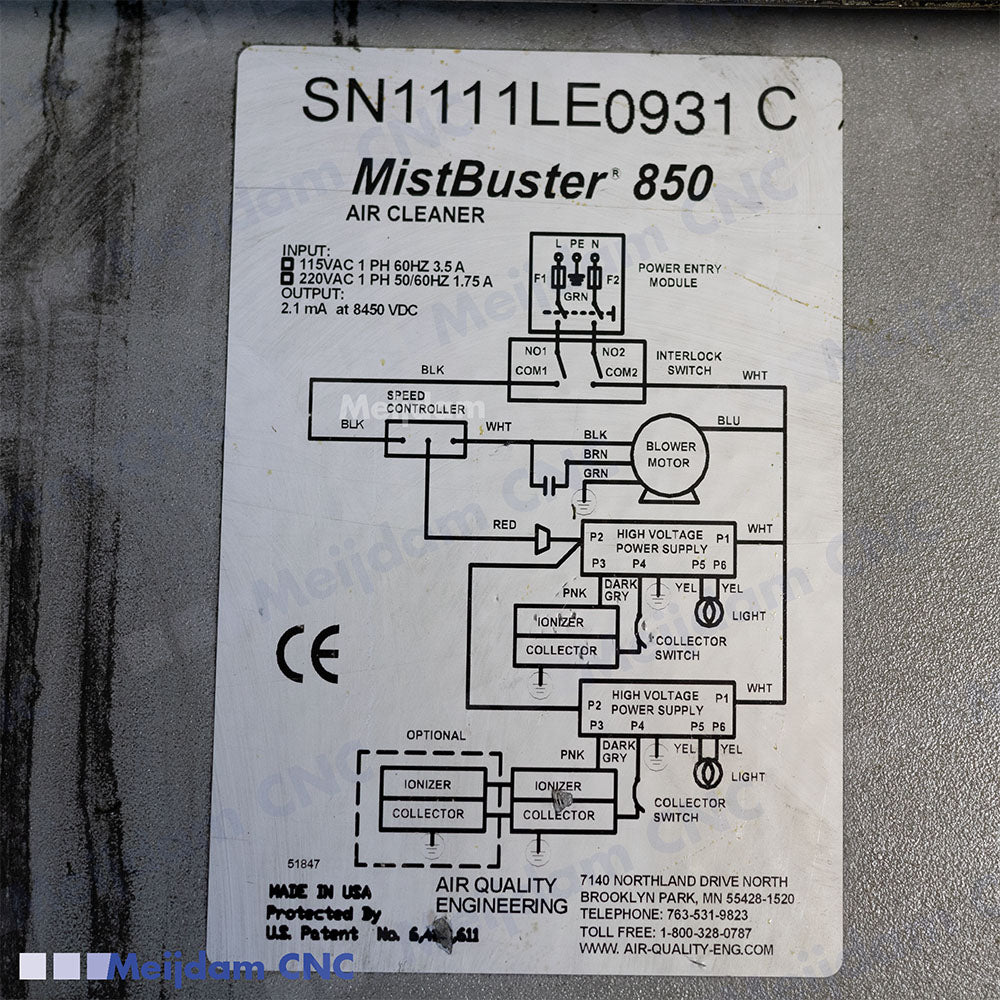 MistBuster 850 Mist Collector