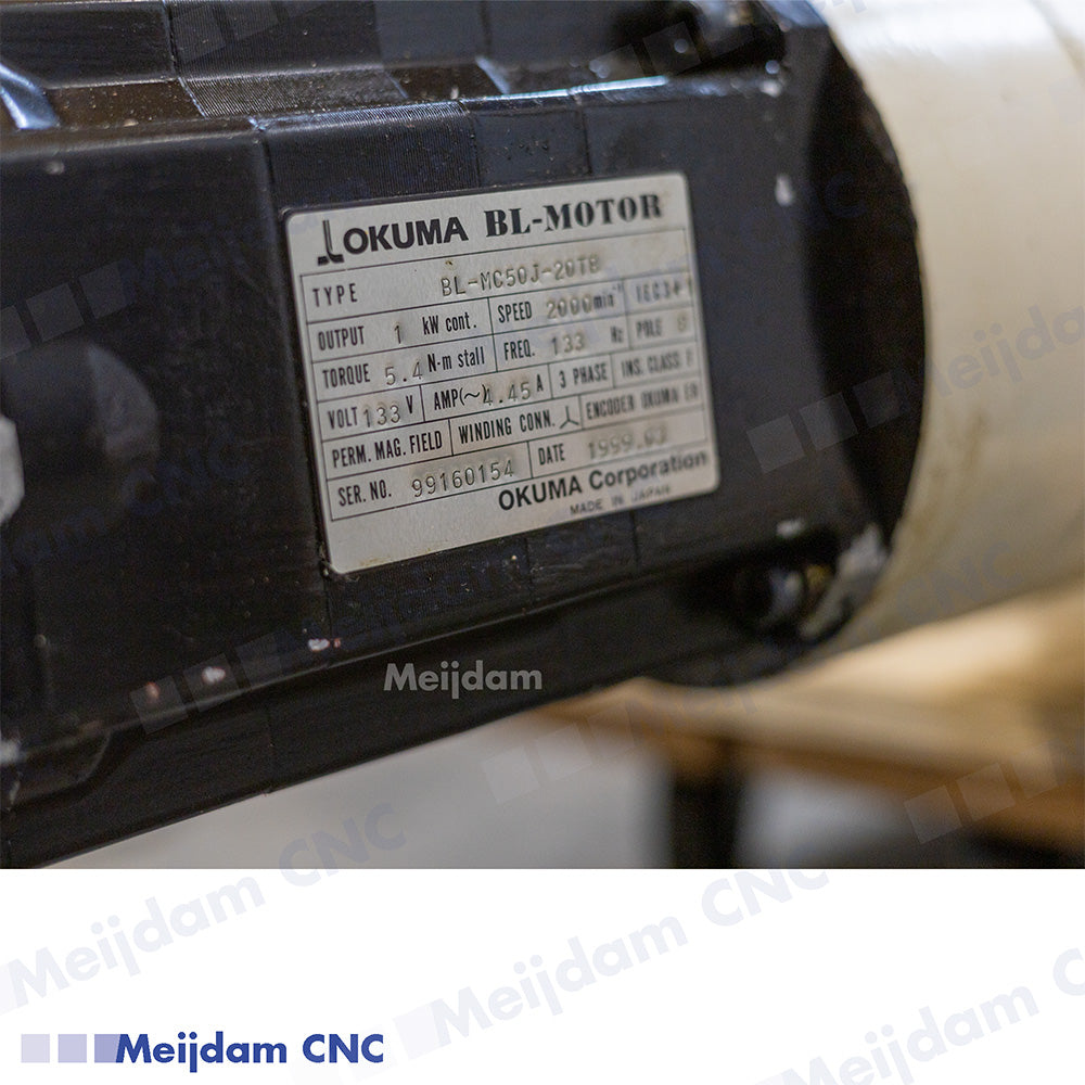 Okuma Vertical Machining Center ATC Gear Box Assembly – Includes BL-MC50J-20TB Motor