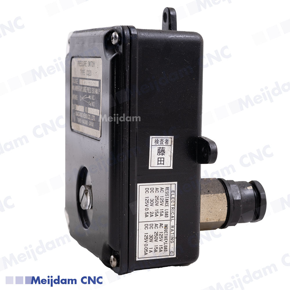 Nagano Keiki CQ20 Industrial Pressure Switch – Bourdon Tube Type