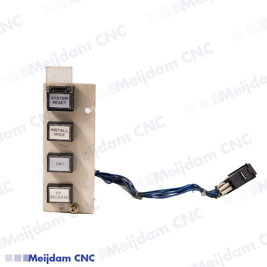 Okuma CNC Lathe 4-Button Control Panel - Overtravel release switch