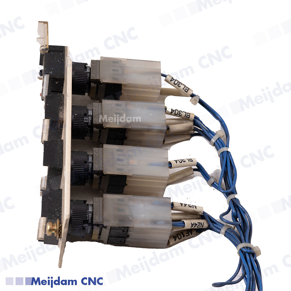 Okuma CNC Lathe 4-Button Control Panel - Overtravel release switch