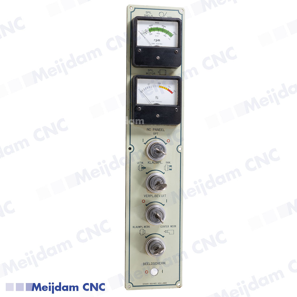 Okuma E5405-183-465 Spindle Motor Control Panel Front Operator Assembly (Dutch)