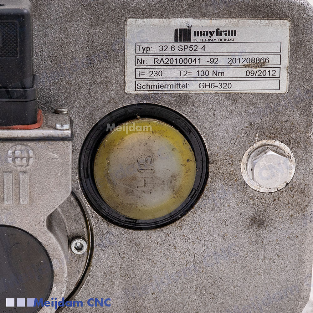 Soltec LS71/T Motor with Mayfran SP52-4 Speed Reducer Gearbox 32.6 Ratio Industrial Drive Unit