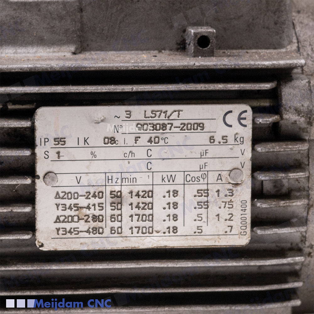Soltec LS71/T Motor with Mayfran SP52-4 Speed Reducer Gearbox 32.6 Ratio Industrial Drive Unit